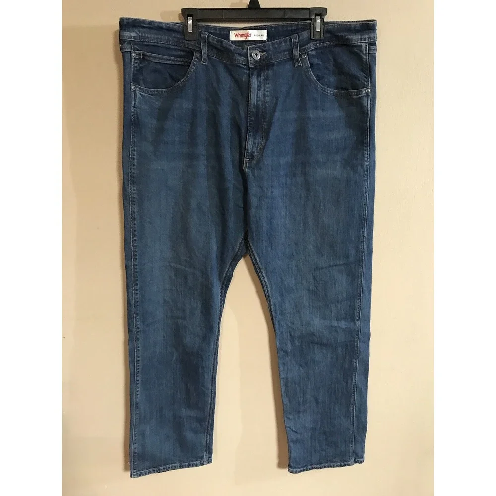 2- Wrangler Men's Classic W Back Pockets 5 Pocket Jeans Cotton Regular Fit 40x32